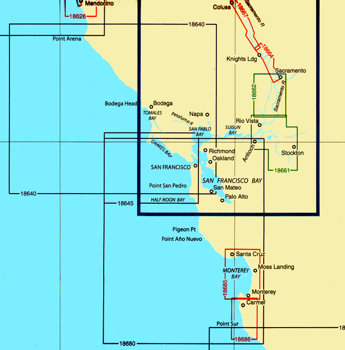 NOAA Nautical Charts, United States Pacific Coast